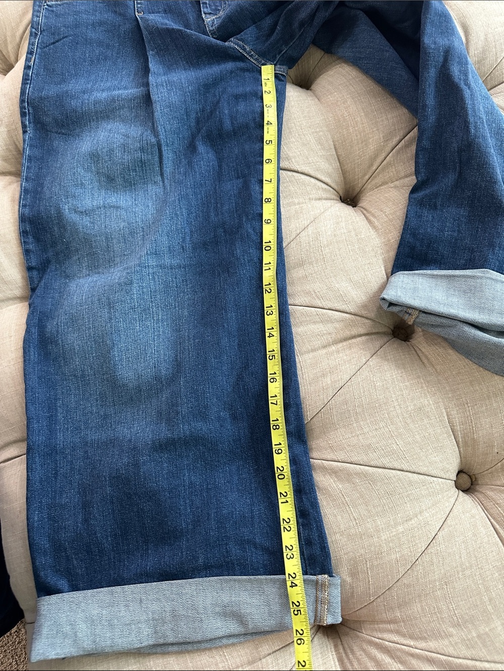 Pilcro Wide-Leg High-Rise Dark Blue Jeans - Picture 8 of 16
